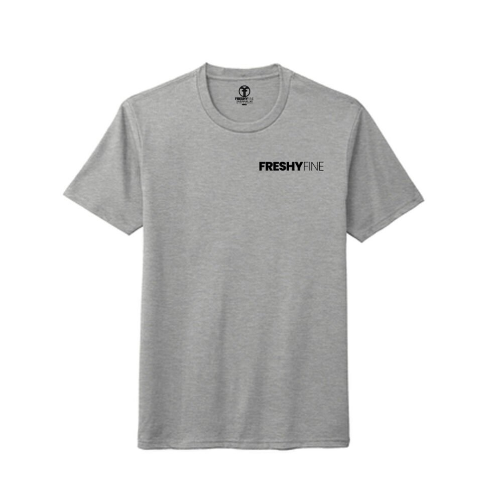 Freshy Fine Logo T-Shirt - Grey Black
